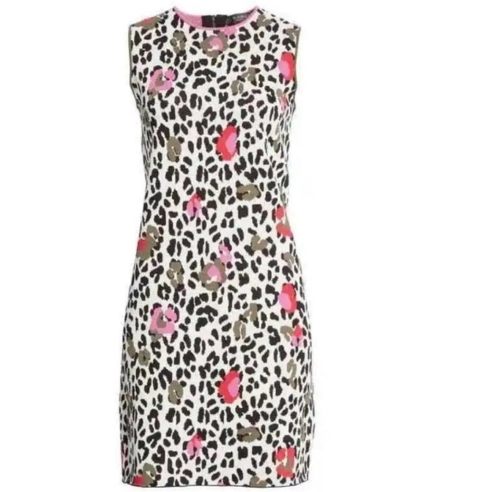 TED BAKER Pheebei Leopard Print Sleeveless Wilderness Dress-Size 1